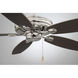Kentwood 52 inch Polished Nickel with Silver and Chestnut Blades Ceiling Fan