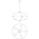Kirkland 5 Light 24 inch English Bronze and Warm Brass Pendant Ceiling Light