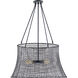 Longleaf 4 Light 28 inch Matte Black Outdoor Chandelier