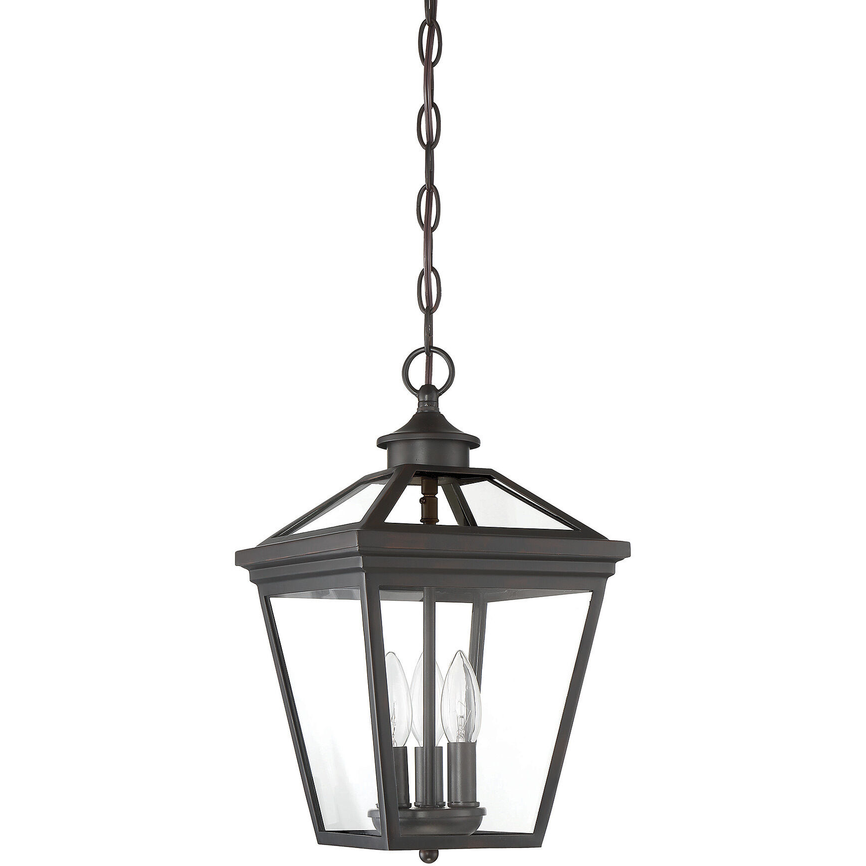 Ellijay 3 Light 9 inch English Bronze Outdoor Hanging Lantern