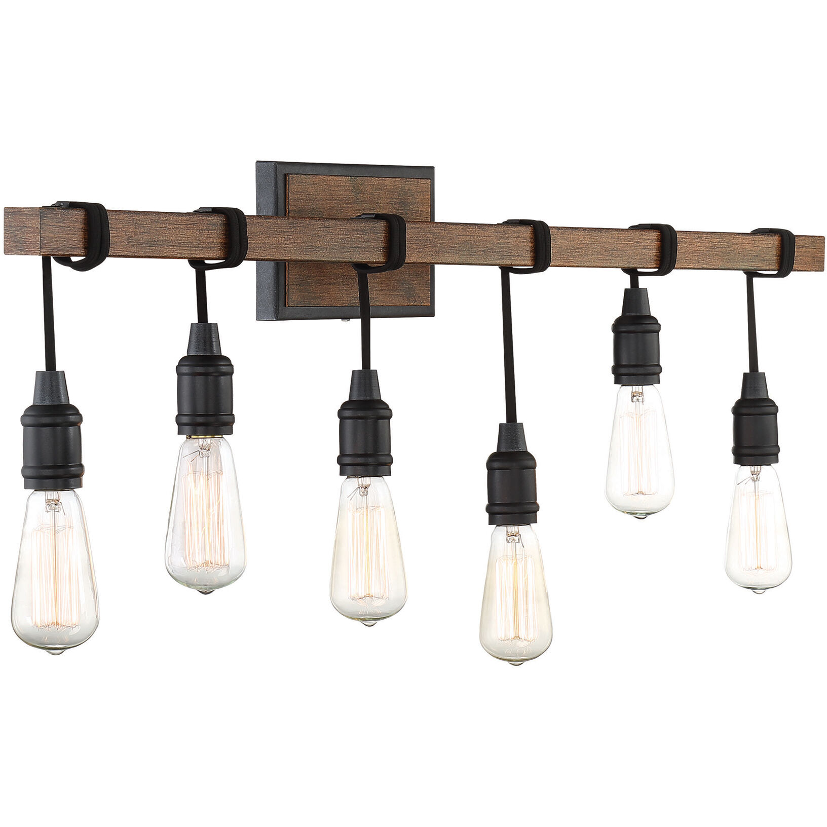 Burgess 6 Light 39 inch Durango Bathroom Vanity Light Wall Light