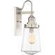 Macauley Outdoor Wall Lantern in Satin Nickel