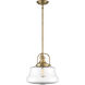 Garvey 1 Light 14 inch Warm Brass Pendant Ceiling Light, Essentials