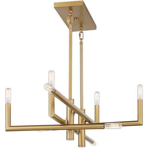Cristofer 8 Light 36 inch Warm Brass Linear Chandelier Ceiling Light, Essentials