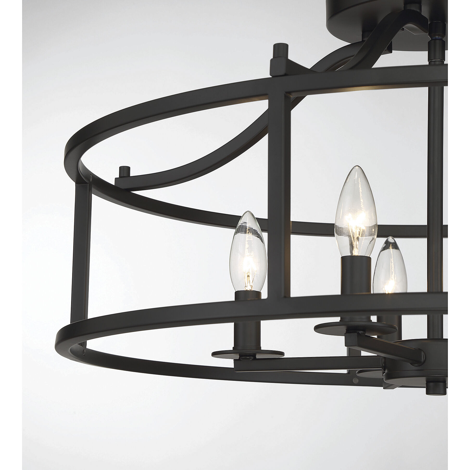 Savoy House Stockton 5 Light Semi Flush Mount Matte Black