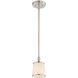 Hagen 1 Light 5 inch Satin Nickel Mini Pendant Ceiling Light