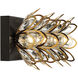 Poppy 4 Light 31 inch Matte Black with Warm Brass Accents Vanity Light Wall Light