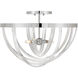 Jennings 4 Light 24 inch Polished Chrome Semi-Flush Ceiling Light