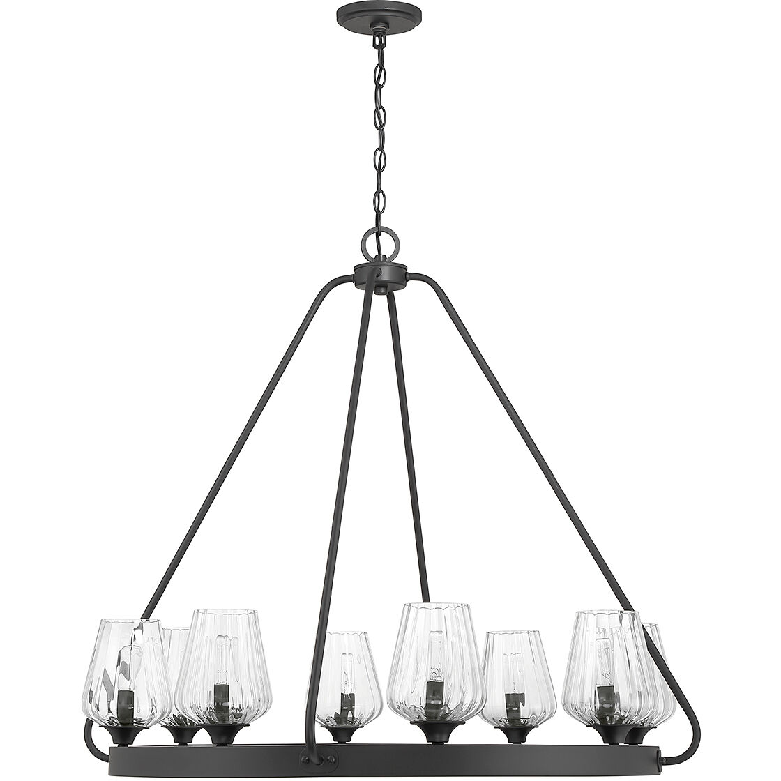 Chandelier matte black sale