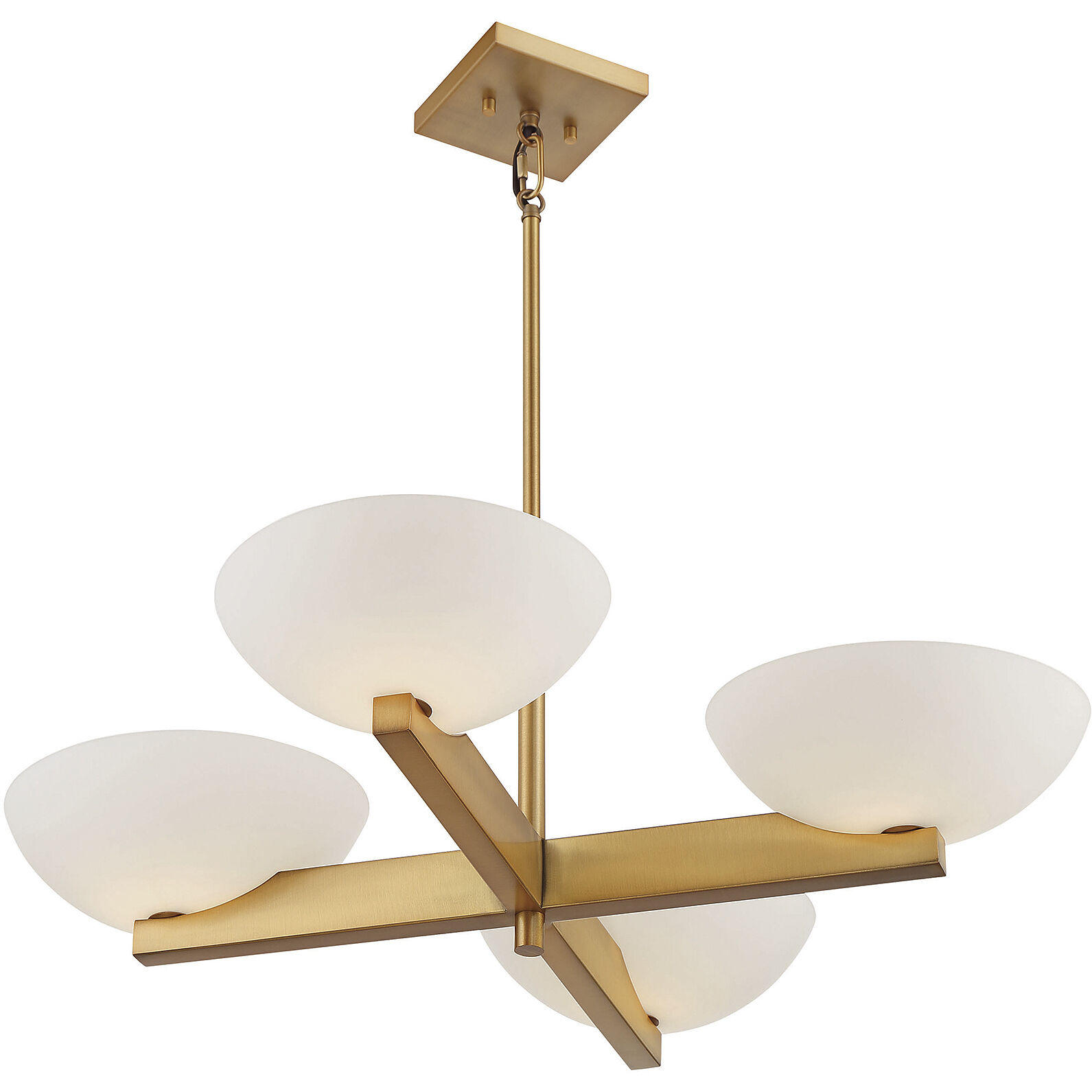 Fallon 4 Light 30 inch Warm Brass Chandelier Ceiling Light, Essentials