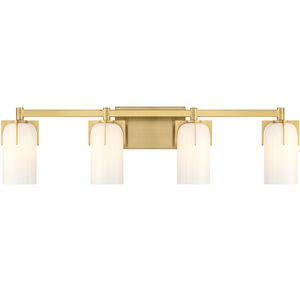 Caldwell 4 Light 32 inch Warm Brass Bathroom Vanity Light Wall Light
