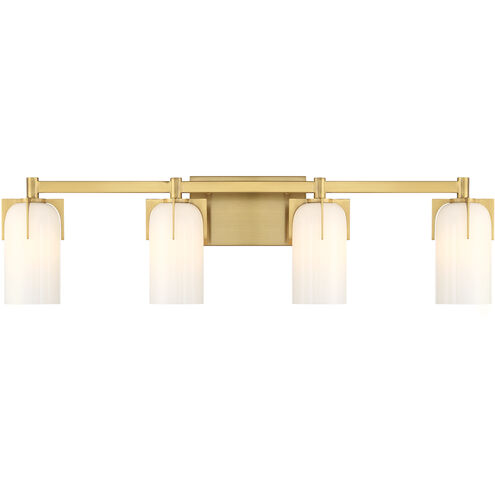 Caldwell 4 Light 32 inch Warm Brass Bathroom Vanity Light Wall Light