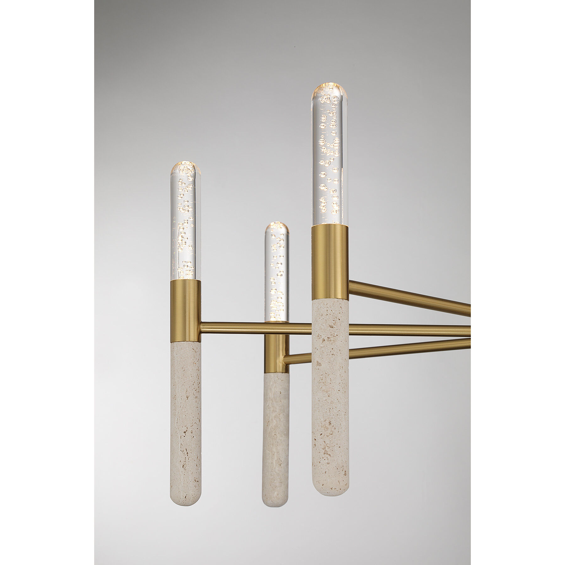 Linden LED 32 inch Warm Brass Chandelier Ceiling Light