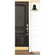 Belmont 1 Light 13 inch Textured Black with Warm Brass Accents Outdoor Wall Lantern