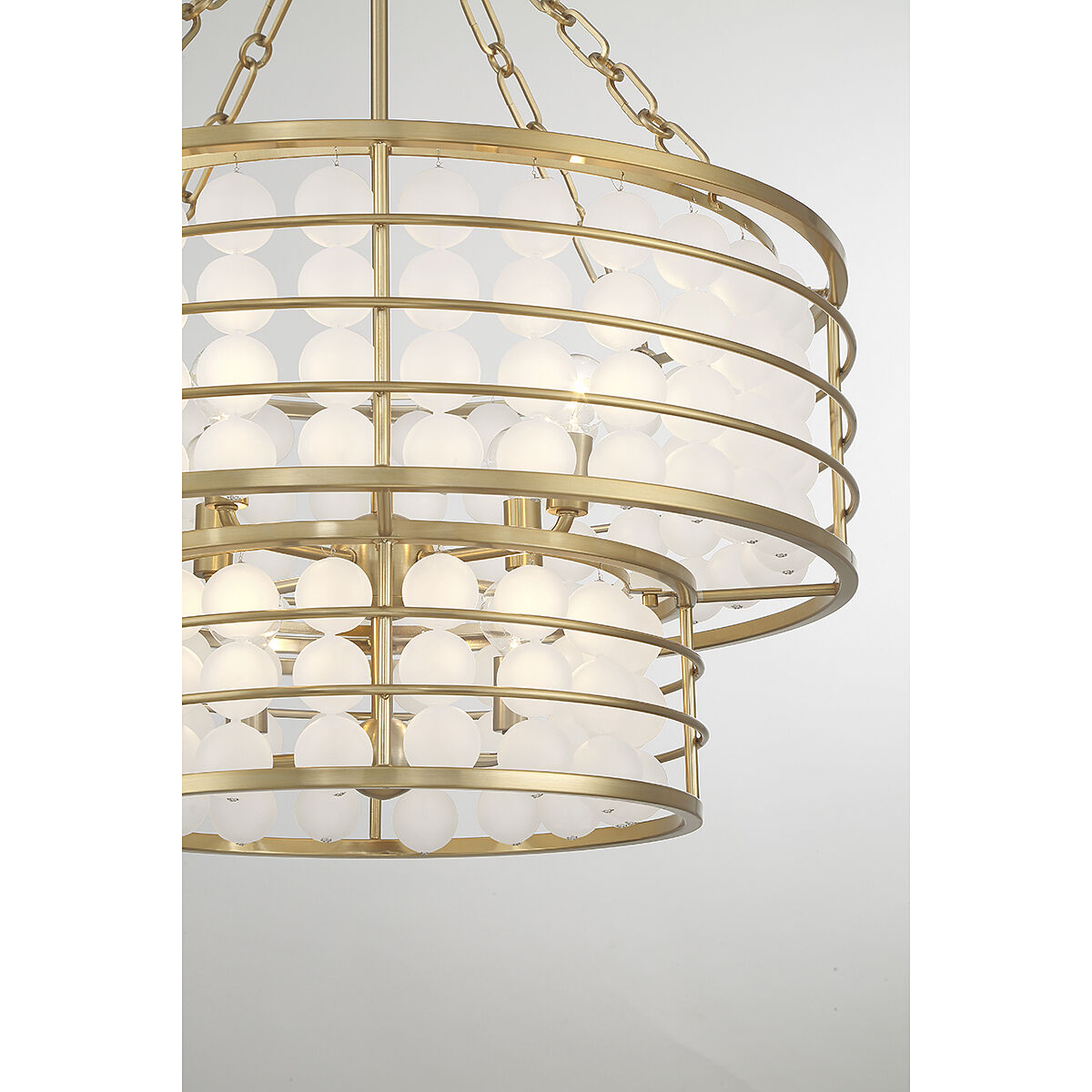 Byron 6 Light 24 inch Warm Brass Chandelier Ceiling Light