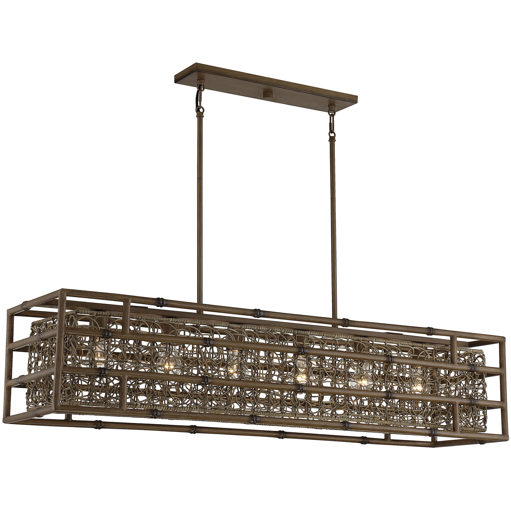 Treviso 6 Light 48.5 inch Grapevine Linear Chandelier Ceiling Light
