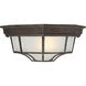 Exterior Collections 1 Light 11 inch Rustic Bronze Outdoor Flush Mount