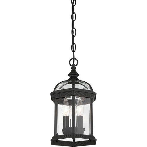 Kensington 3 Light 8.25 inch Textured Black Outdoor Hanging Lantern