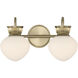Melbourne 2 Light 16 inch Noble Brass Bathroom Vanity Light Wall Light