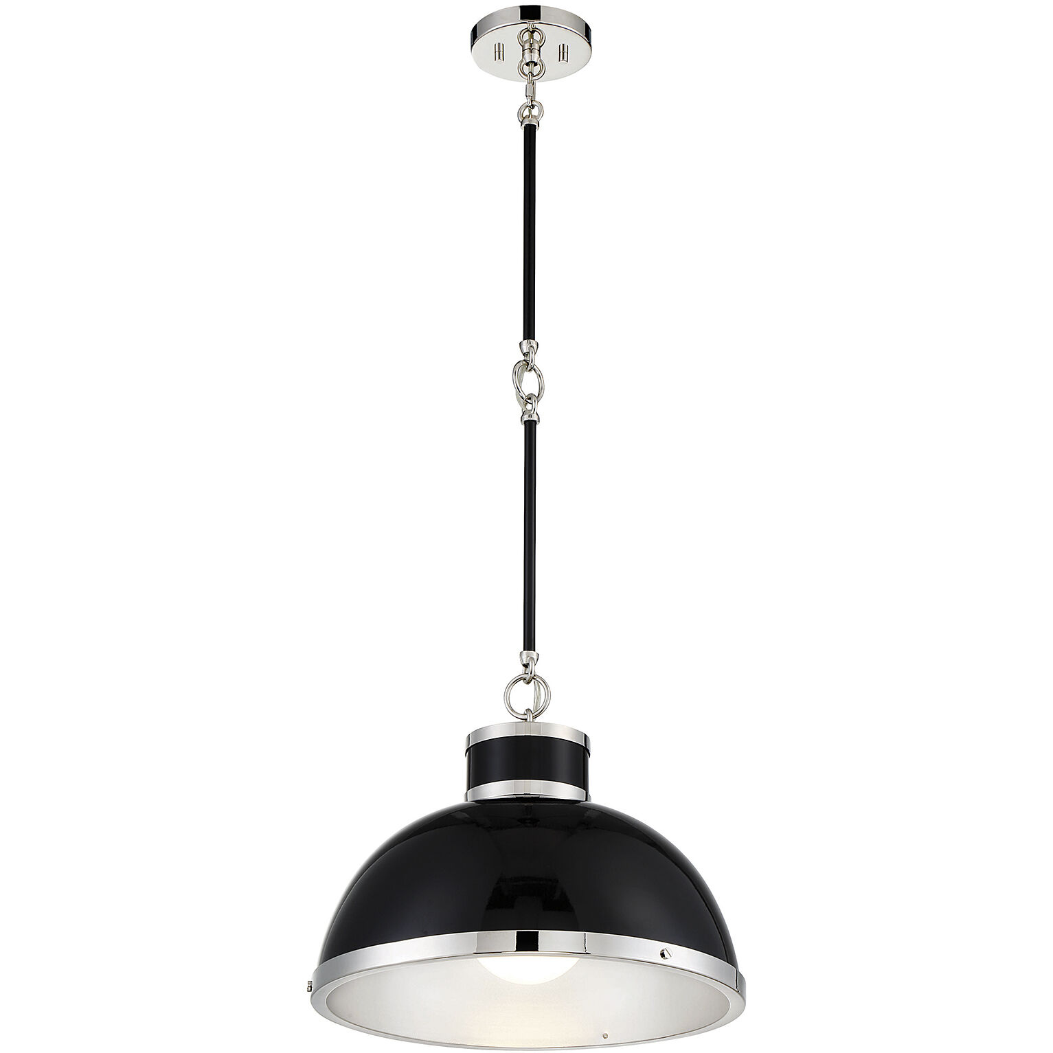 Black and brushed nickel pendant light outlet