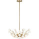 Flores 4 Light 20 inch Noble Brass Chandelier Ceiling Light