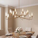 Baker 16 Light 61 inch Warm Brass Chandelier Ceiling Light, Essentials