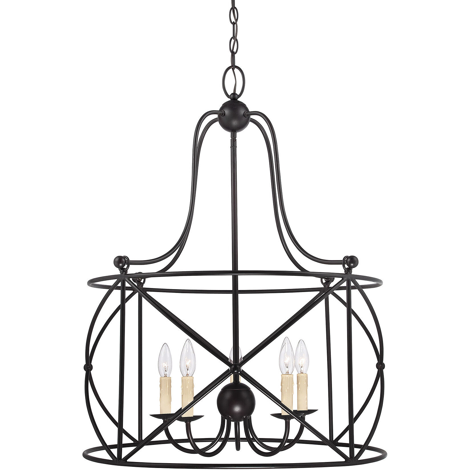 Seneca 5 Light 25.5 inch English Bronze Pendant Ceiling Light