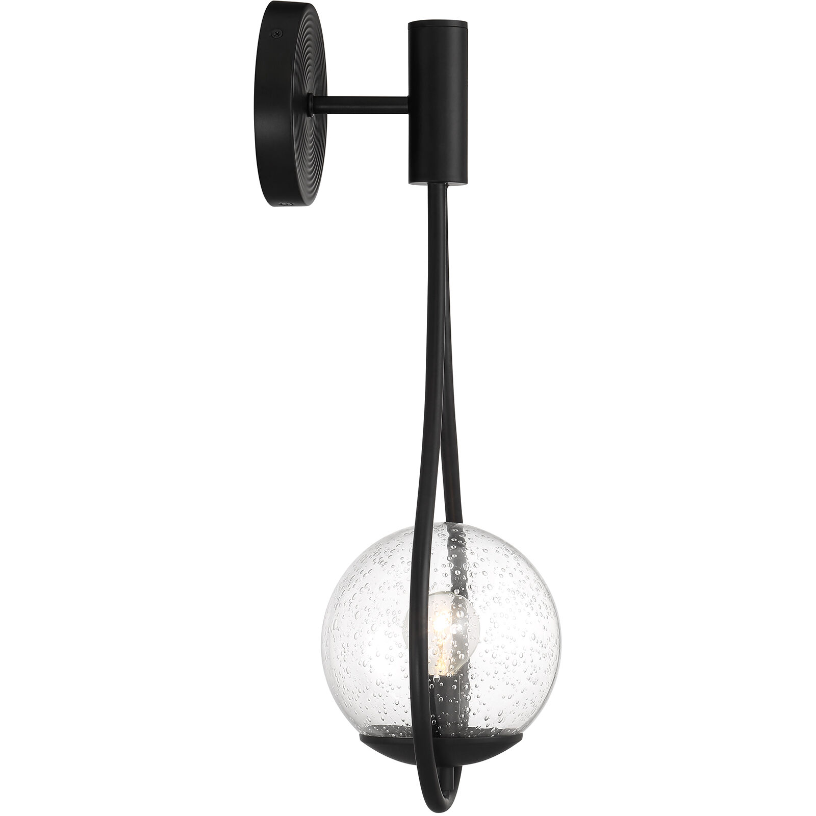 Encino 1 Light 8 inch Matte Black Wall Sconce Wall Light