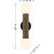 Jarrell 2 Light 5.13 inch Matte Black Wall Sconce Wall Light
