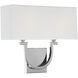 Rhodes 2 Light 14 inch Polished Nickel ADA Wall Sconce Wall Light, Essentials