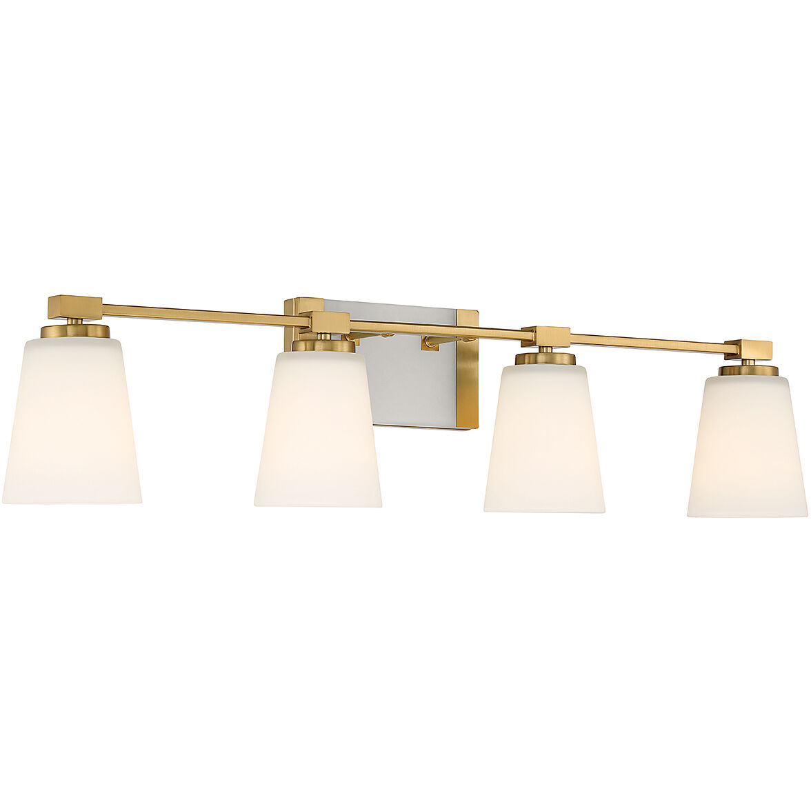 Darby 4 Light 34 inch Warm Brass Bathroom Vanity Light Wall Light