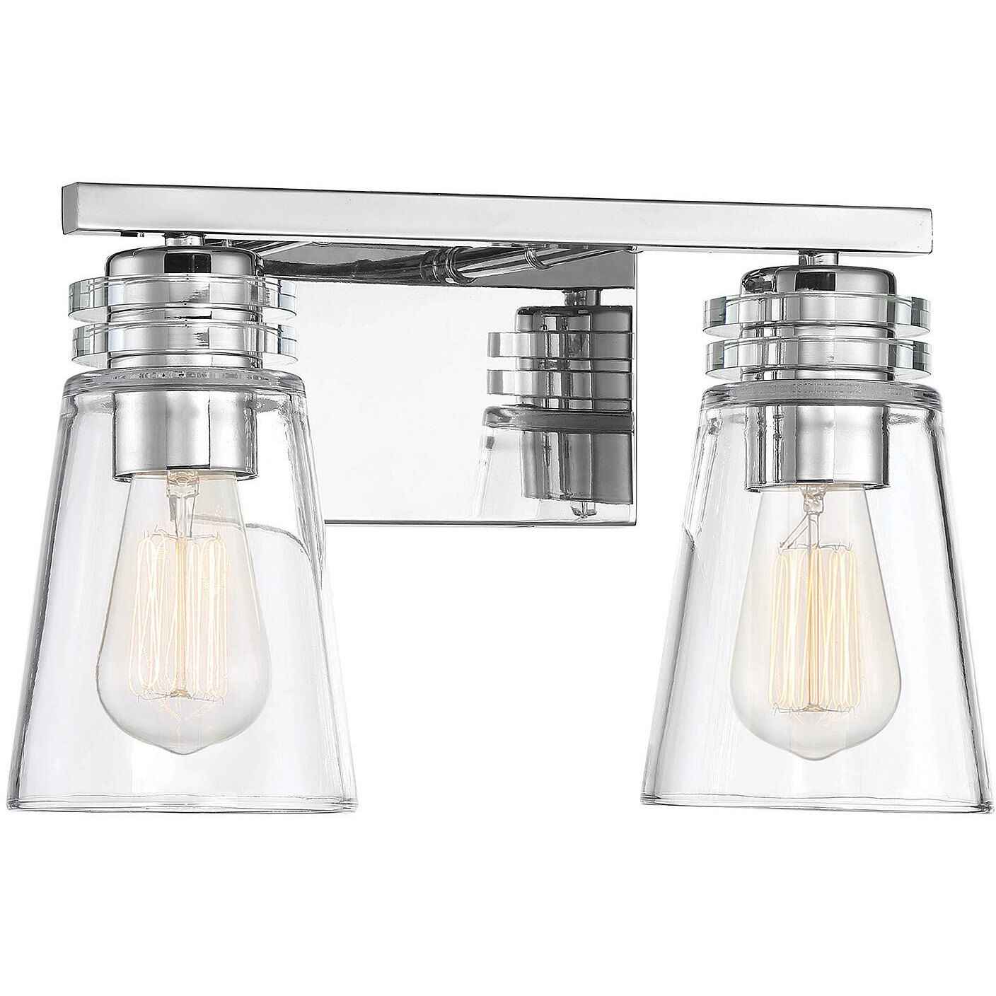 Brannon 2 Light 14.25 inch Polished Nickel Bathroom Vanity Light Wall Light