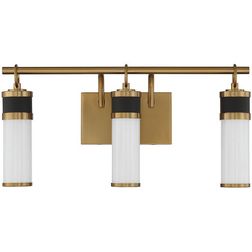 Abel LED 21 inch Matte Black with Warm Brass Accents Vanity Light Wall Light
