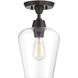 Octave 1 Light 8 inch English Bronze Semi-Flush Ceiling Light, Essentials