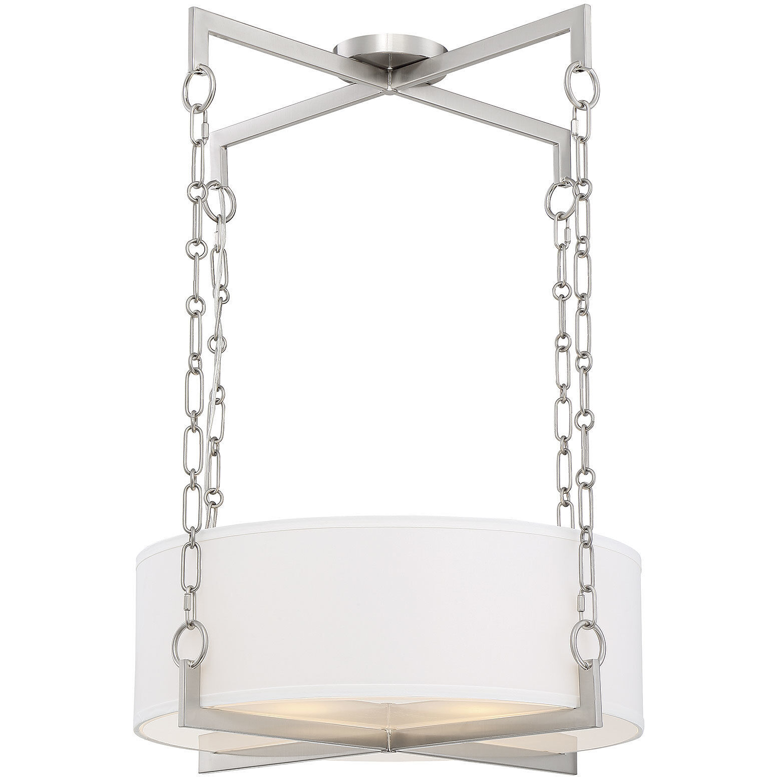 Abbott 4 Light 21.75 inch Satin Nickel Pendant Ceiling Light
