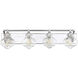 Allman 4 Light 36 inch Polished Chrome Bath Light Wall Light