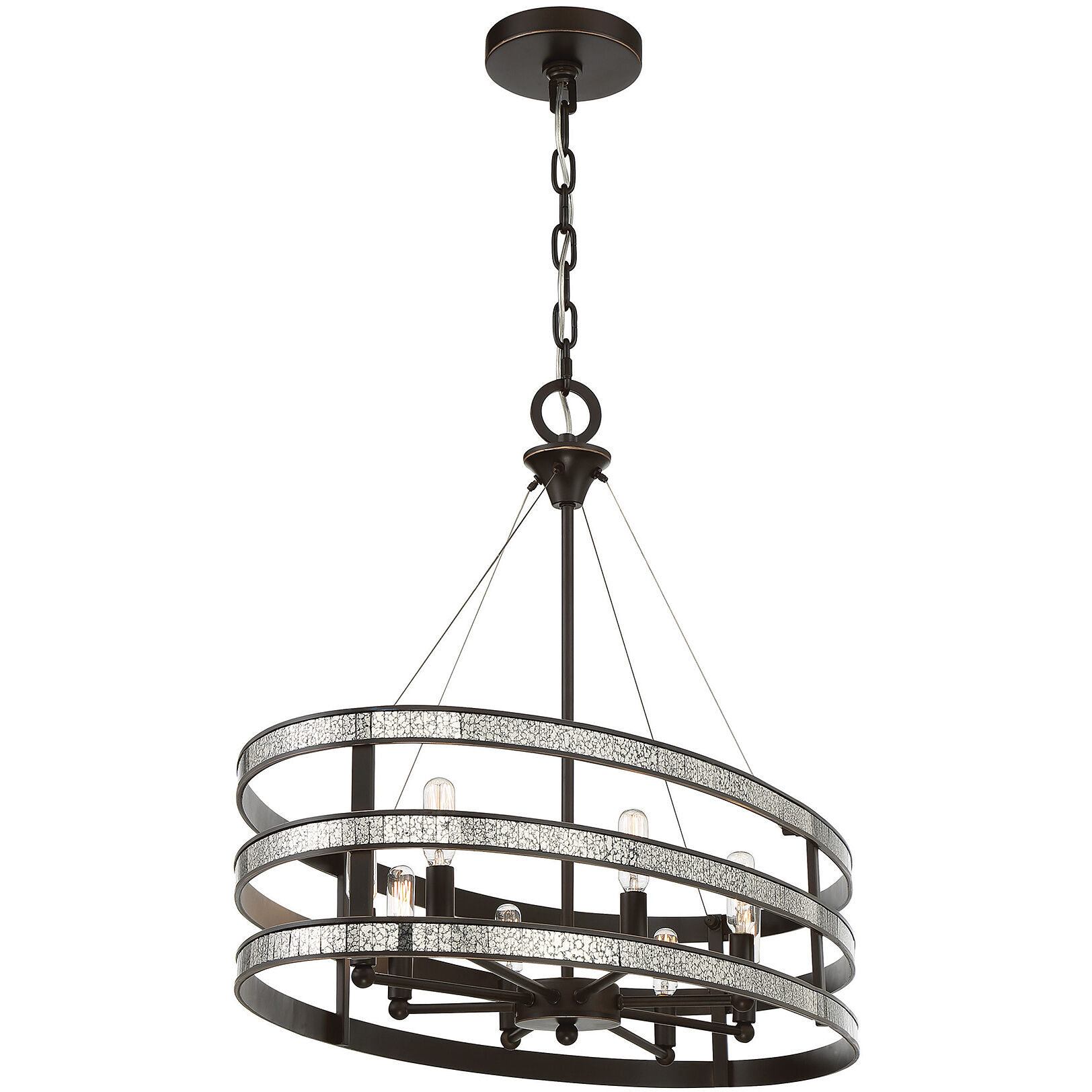 Madera 8 Light 42 inch English Bronze Linear Chandelier Ceiling Light