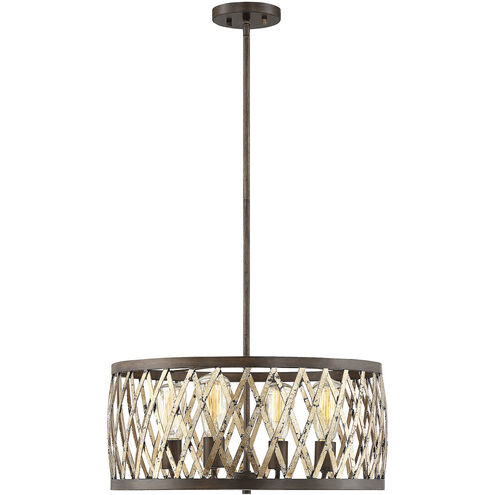 Sandoval 4 Light 20 inch Fiesta Bronze Pendant Ceiling Light