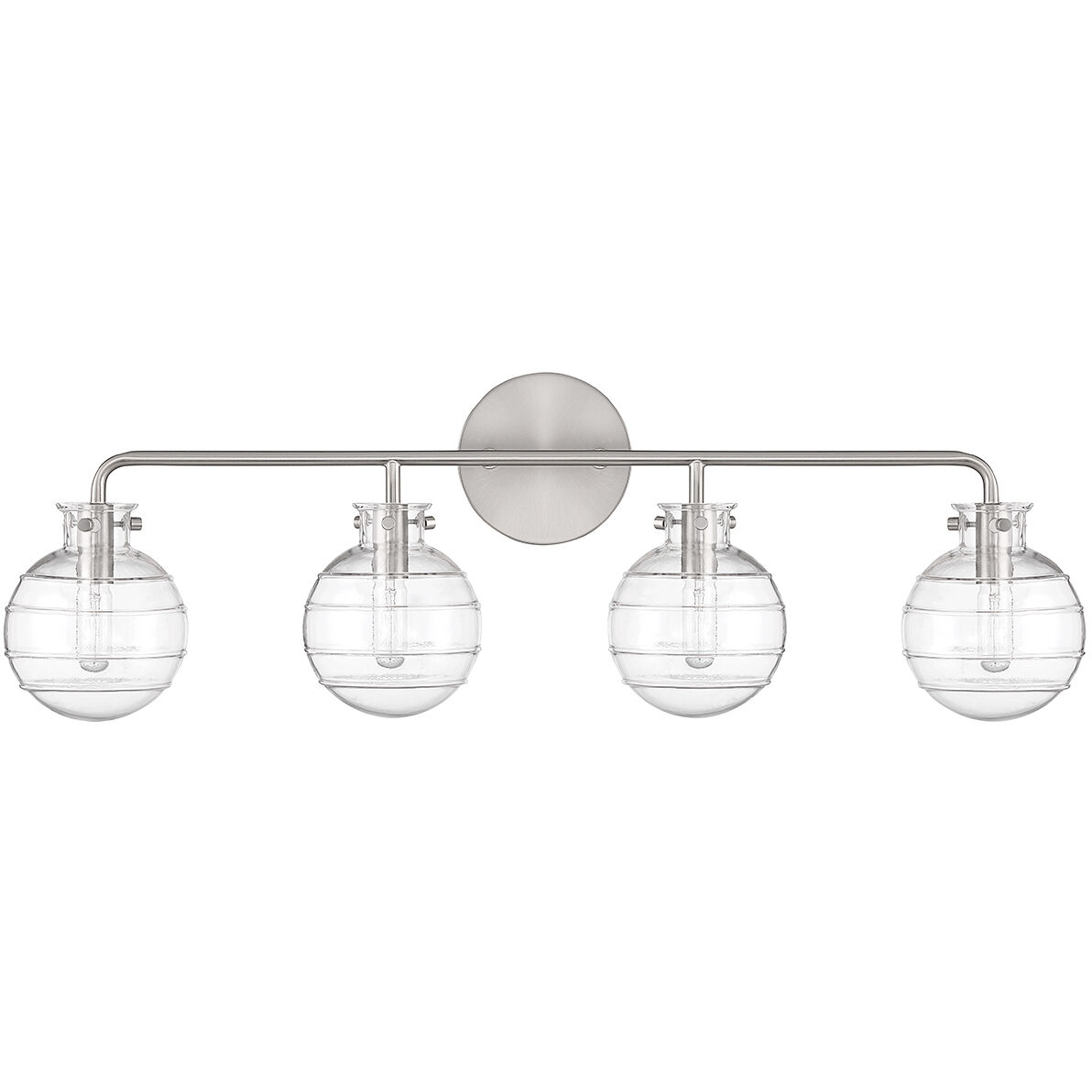 Mason 4 Light 30.5 inch Satin Nickel Bathroom Vanity Light Wall Light