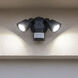 Stella LED 6.7 inch Matte Black Double Flood Light, Motion Sensored
