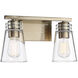 Brannon 2 Light 14.25 inch Noble Brass Bathroom Vanity Light Wall Light