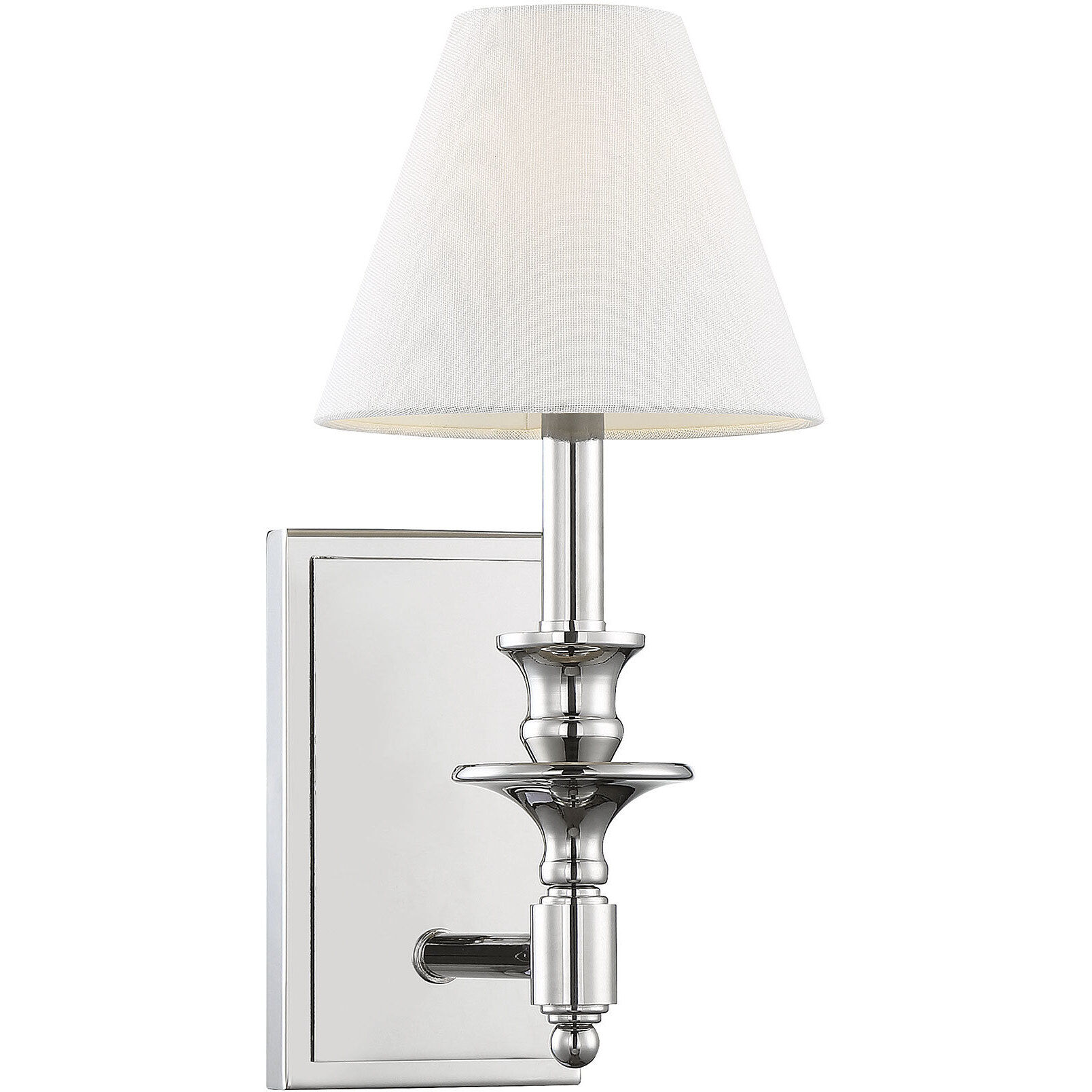 Washburn 1 Light 6.9 inch Polished Nickel Wall Sconce Wall Light, Essentials