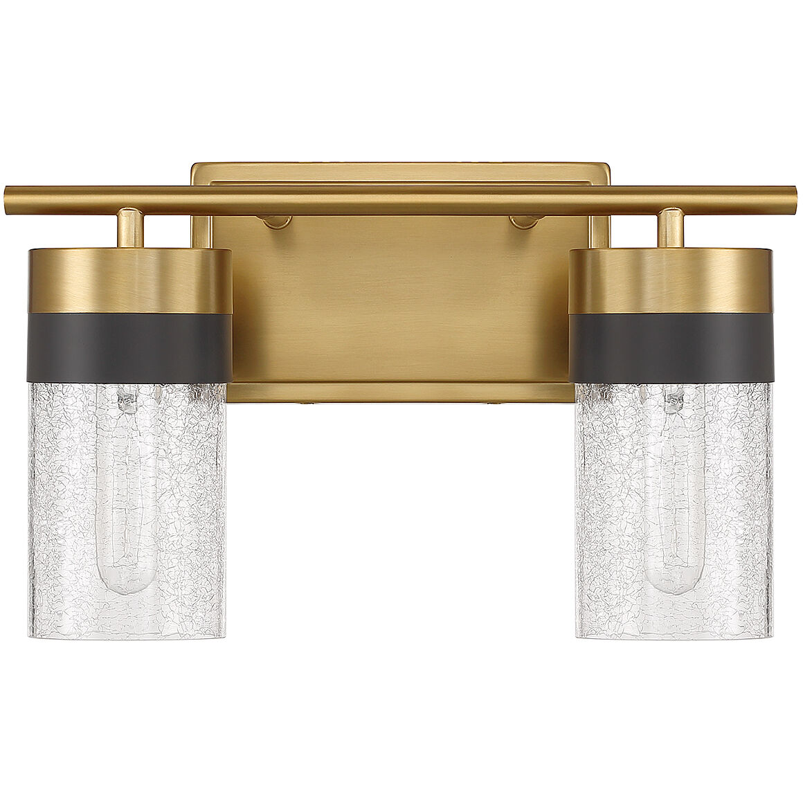 Brickell 2 Light 14 inch Warm Brass Bathroom Vanity Light Wall Light