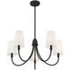 Cameron 5 Light 29 inch Matte Black Chandelier Ceiling Light, Essentials