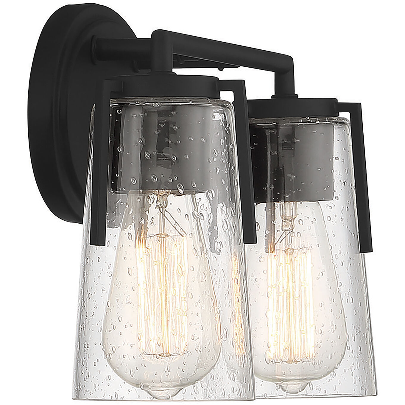 Sacremento 2 Light 14 inch Black Bathroom Vanity Light Wall Light, Essentials