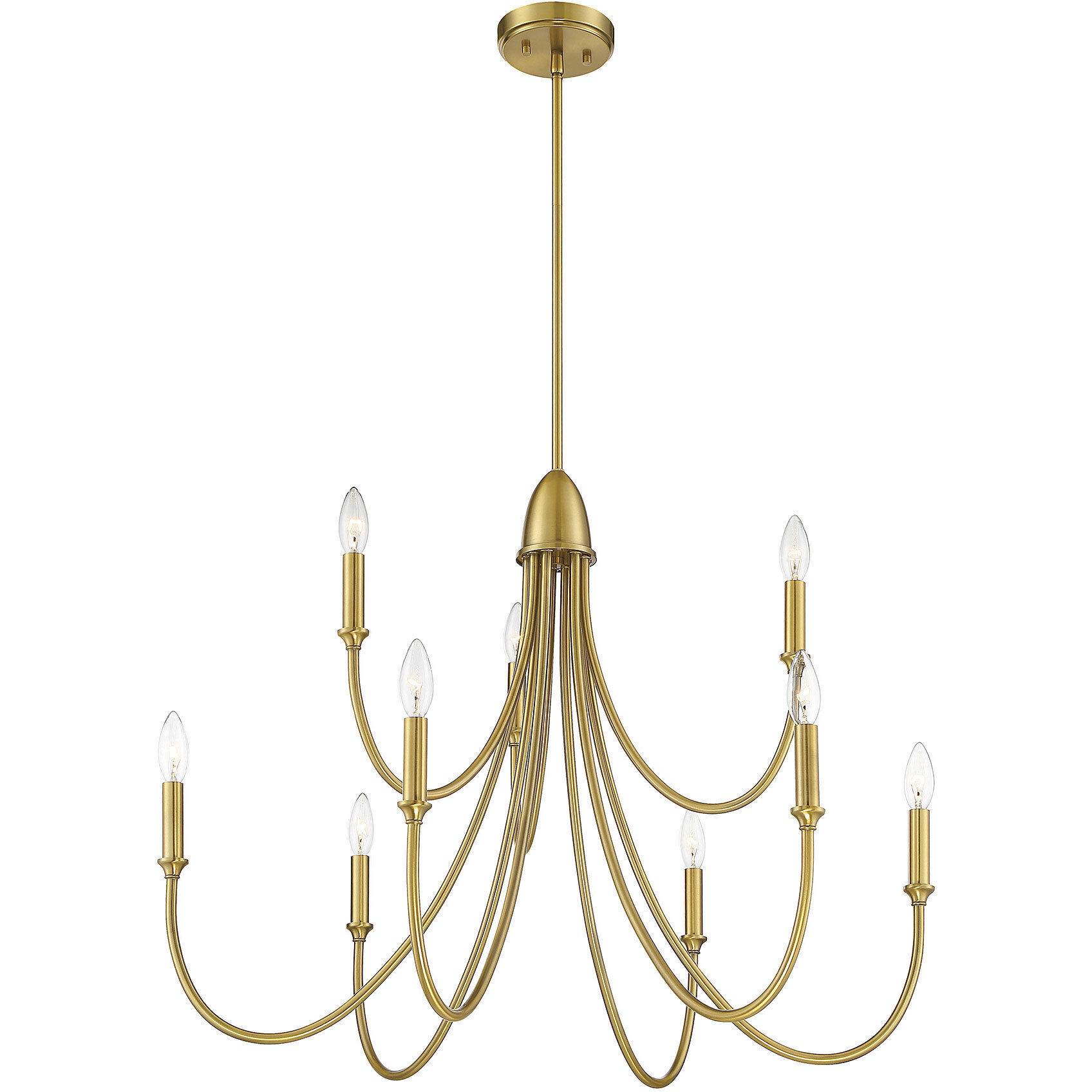 Cameron 9 Light 35 inch Warm Brass Chandelier Ceiling Light, Essentials