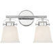 Kaden 2 Light 16 inch Polished Chrome Bathroom Vanity Light Wall Light, Essentials