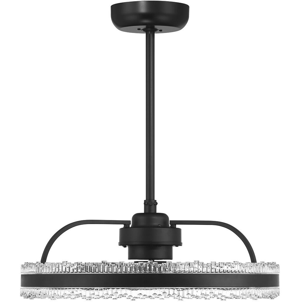 Corona 14 inch Matte Black with Black Blades Fan D'Lier