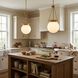 Manor 3 Light 13.5 inch Warm Brass Pendant Ceiling Light