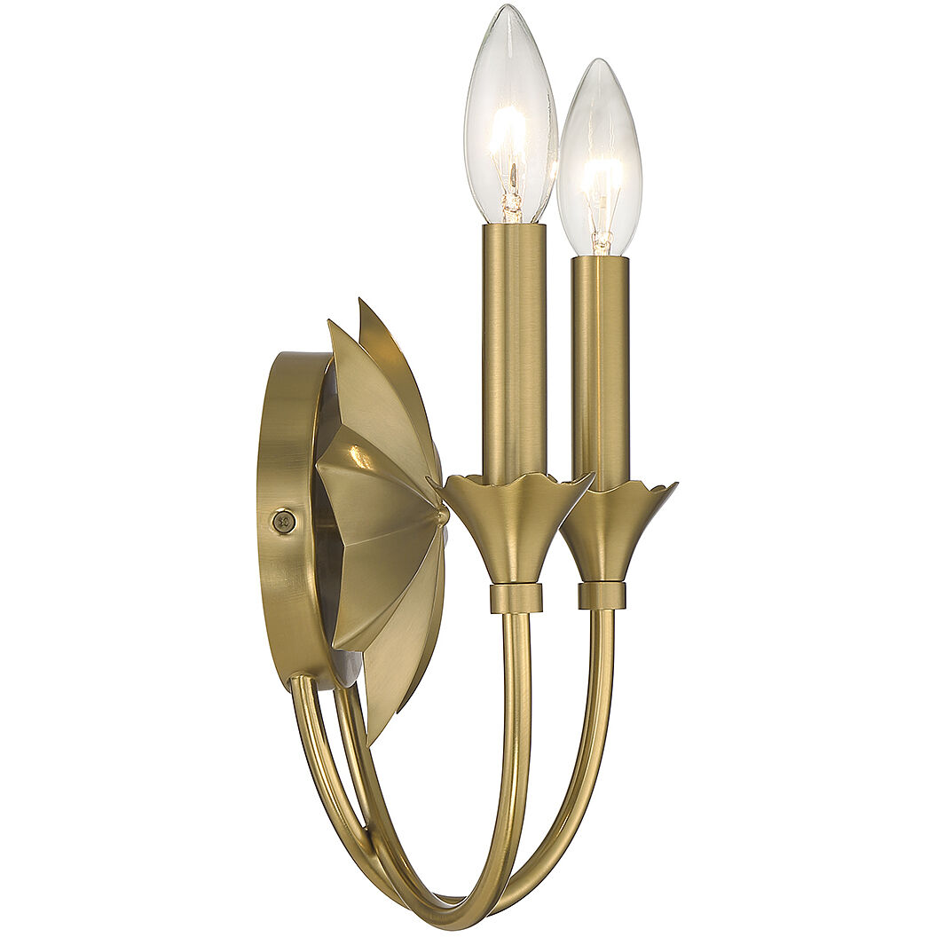 Sullivan 2 Light 10 inch Warm Brass Wall Sconce Wall Light